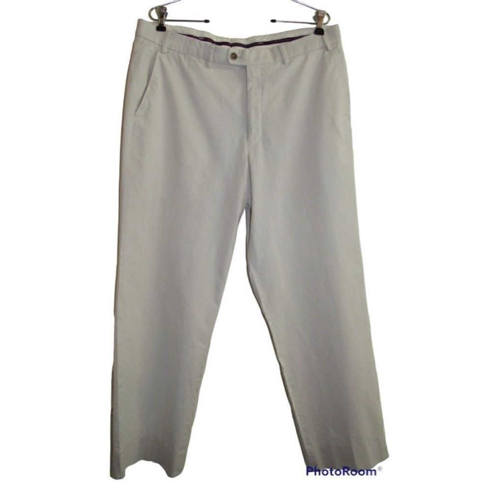Men's Hilti‎ Beige Chino Stretch Dayne Straight Regular Fit Pants 36 x  28